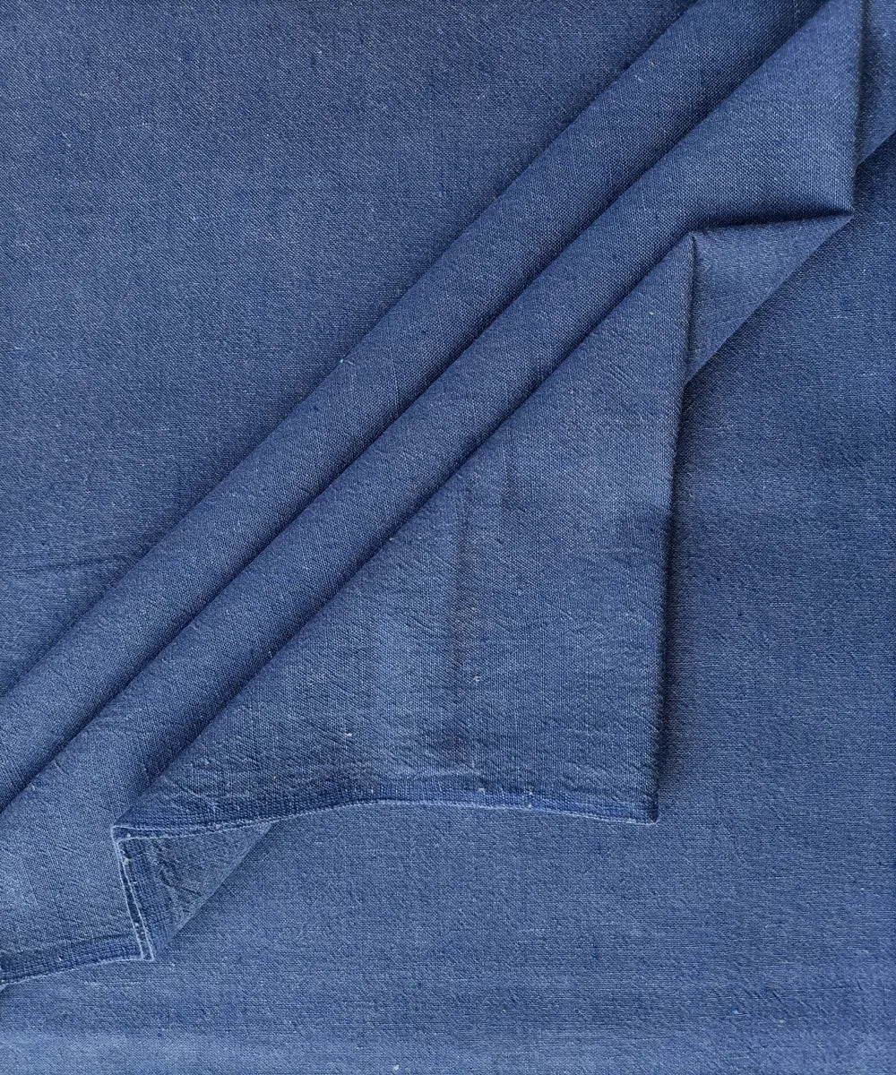 2.5m Blue handspun hand loom cotton kurta material