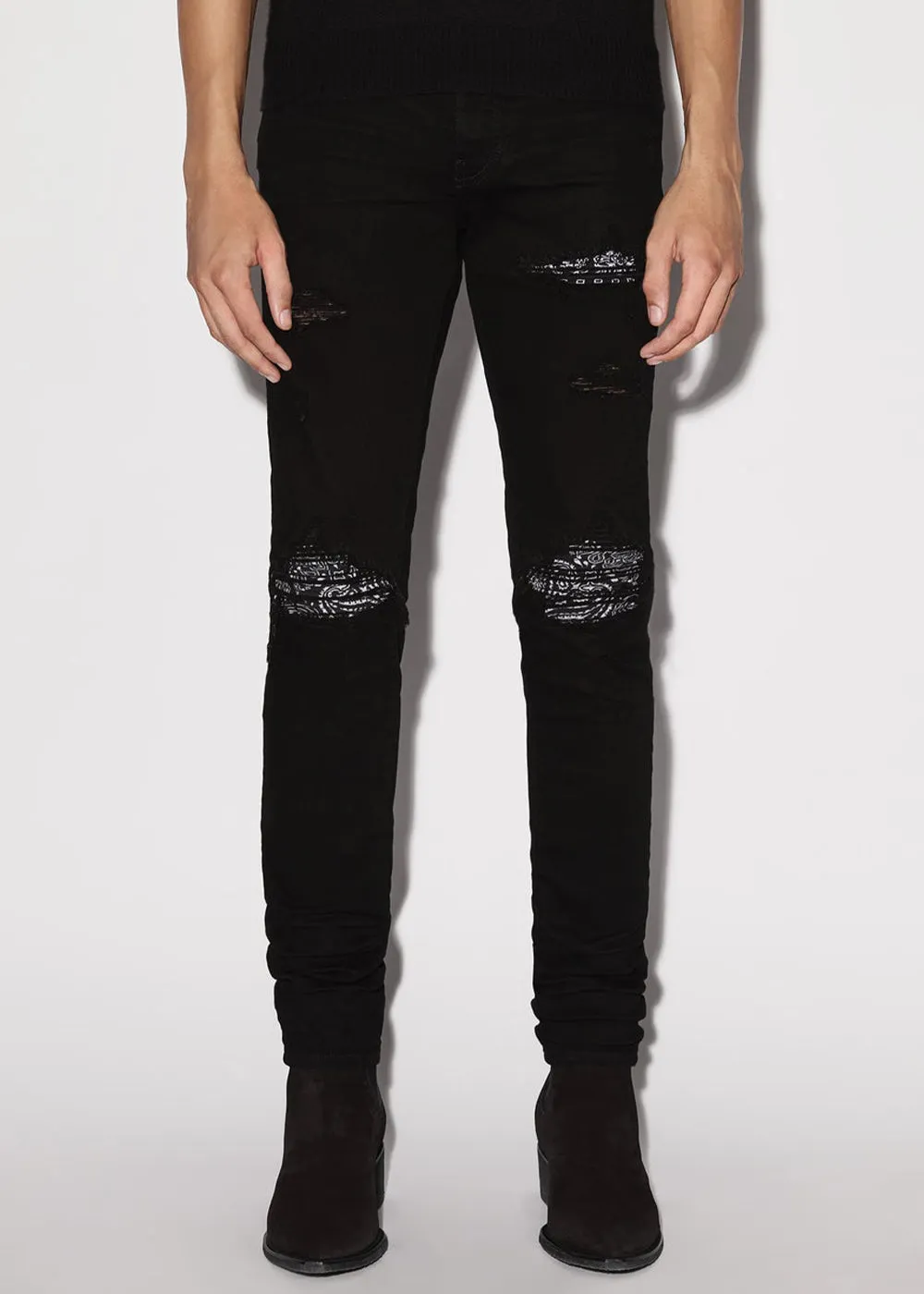 Aged Black MX1 Bandana Jeans