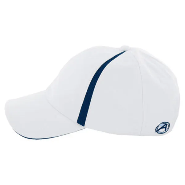 AHEAD Textured White/Navy Poly Active Sport Cap