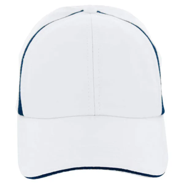 AHEAD Textured White/Navy Poly Active Sport Cap