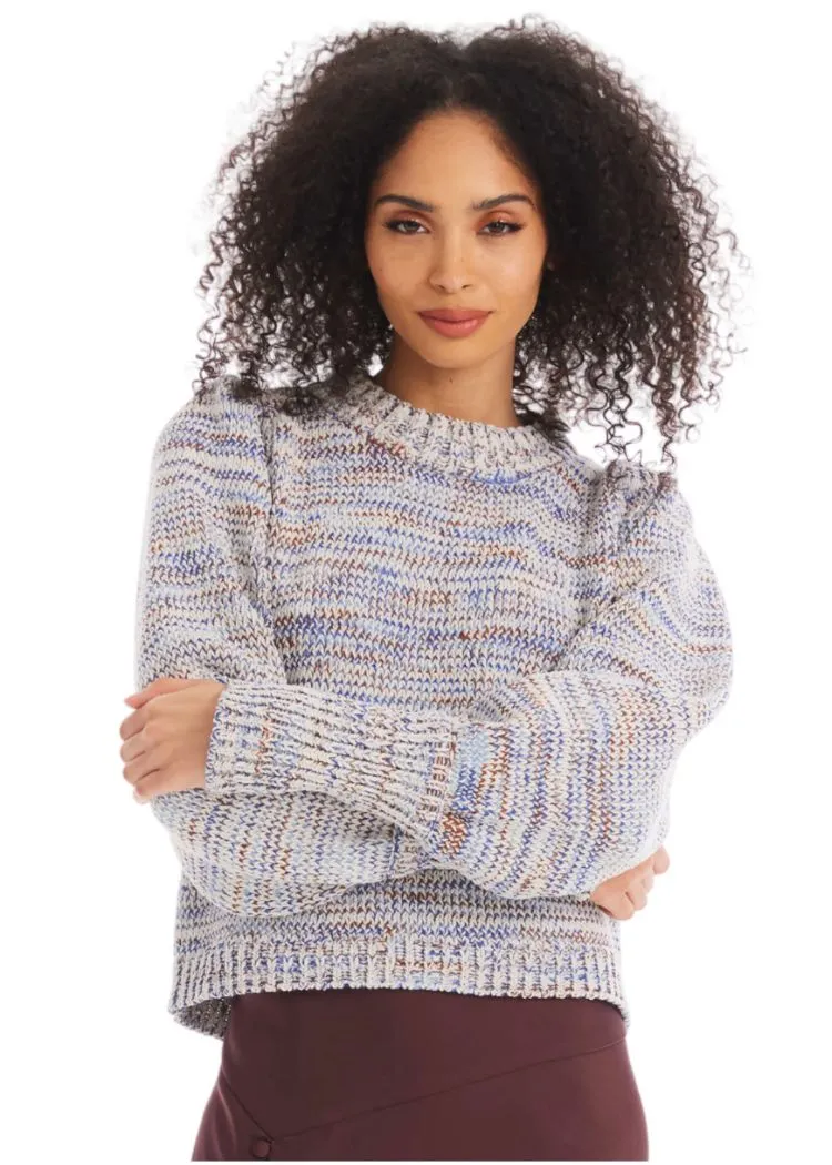 Allison Charlotte Sweater - Ivory Blue