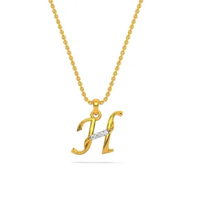 Alphabet H  Unisex Pendant