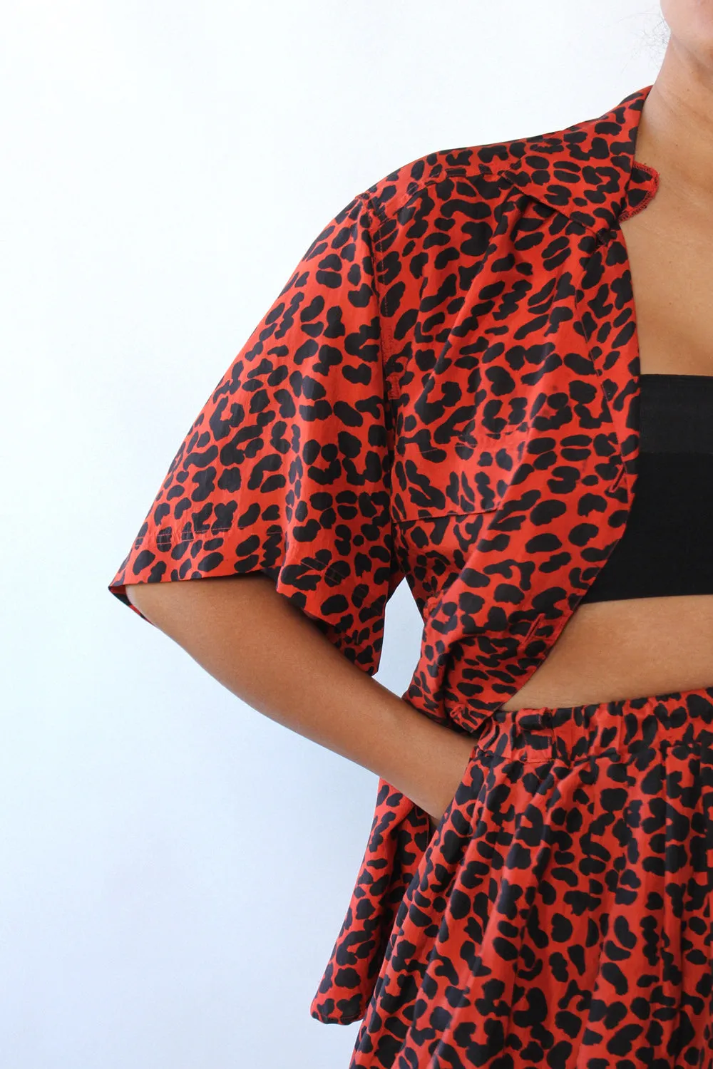 Animal Print Ruby Silk Set M/L