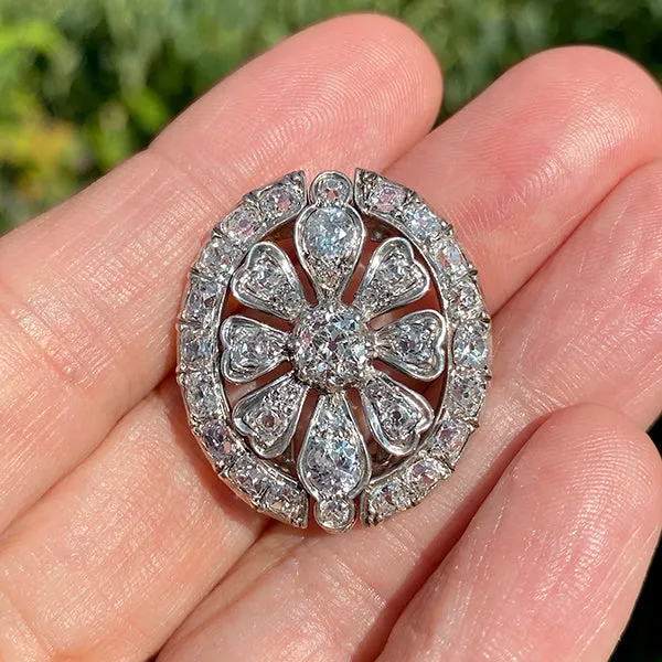 Antique Old European Diamond Brooch