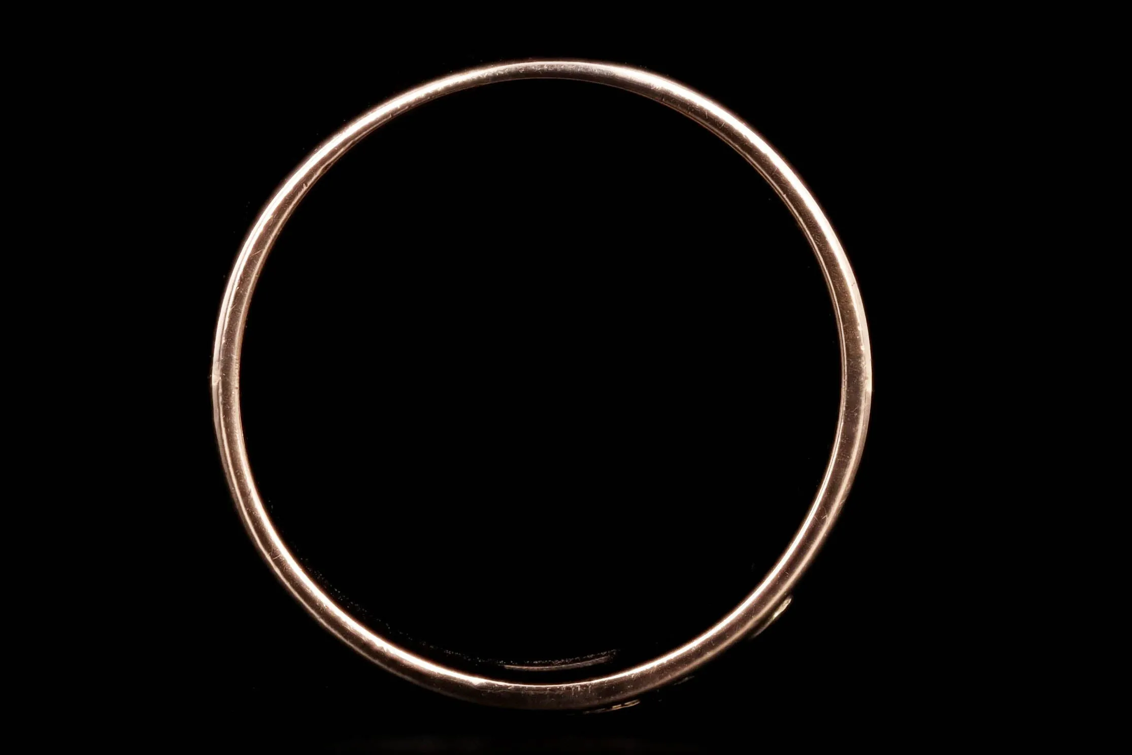 Art Deco 1912 14K Rose Gold Wide Band