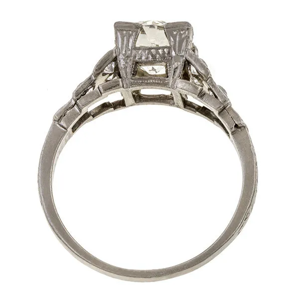 Art Deco Engagement Ring, Old Euro 1.50ct.