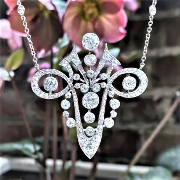 Art Deco Old European Diamond Necklace