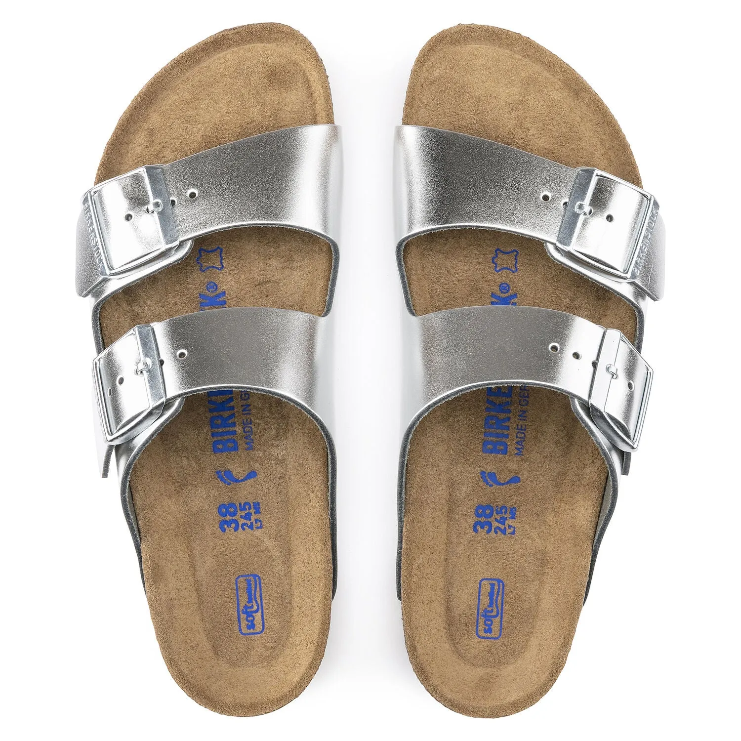        Birkenstock Arizona Metallic Silver