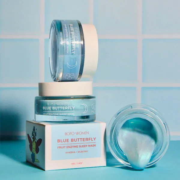 Blue Butterfly Enzyme Sleep Mask