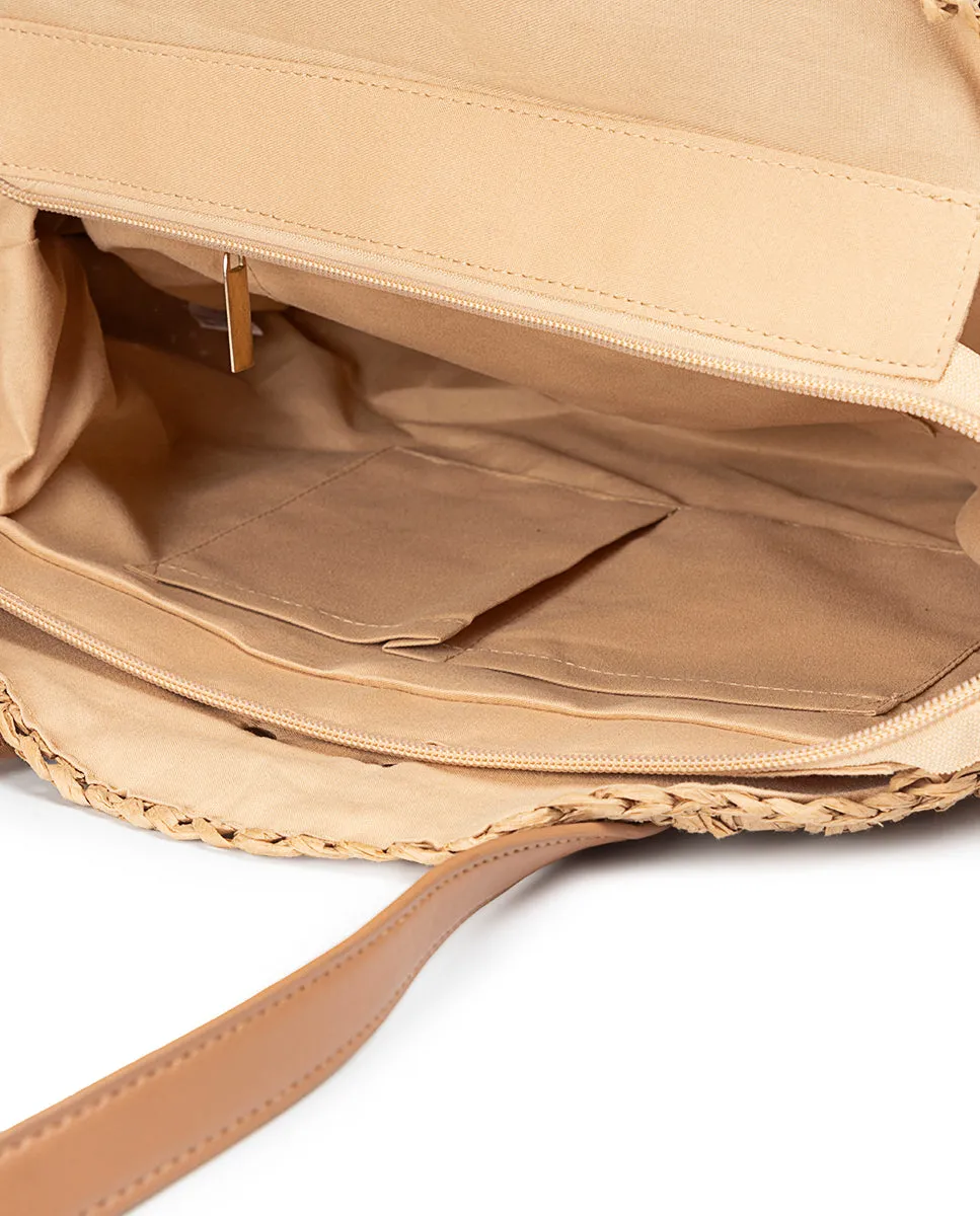 Bolso Luciana Rafia Camel