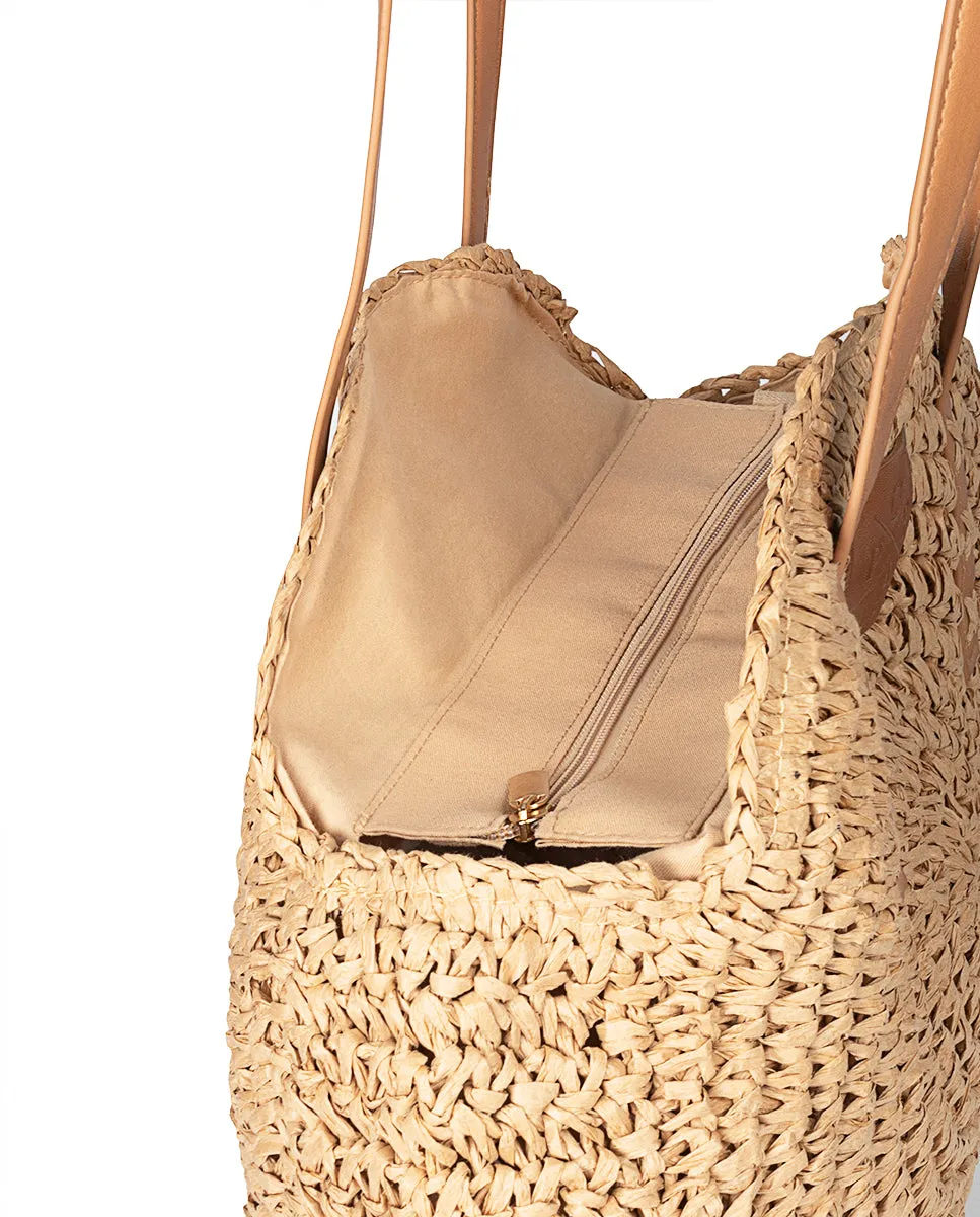 Bolso Luciana Rafia Camel