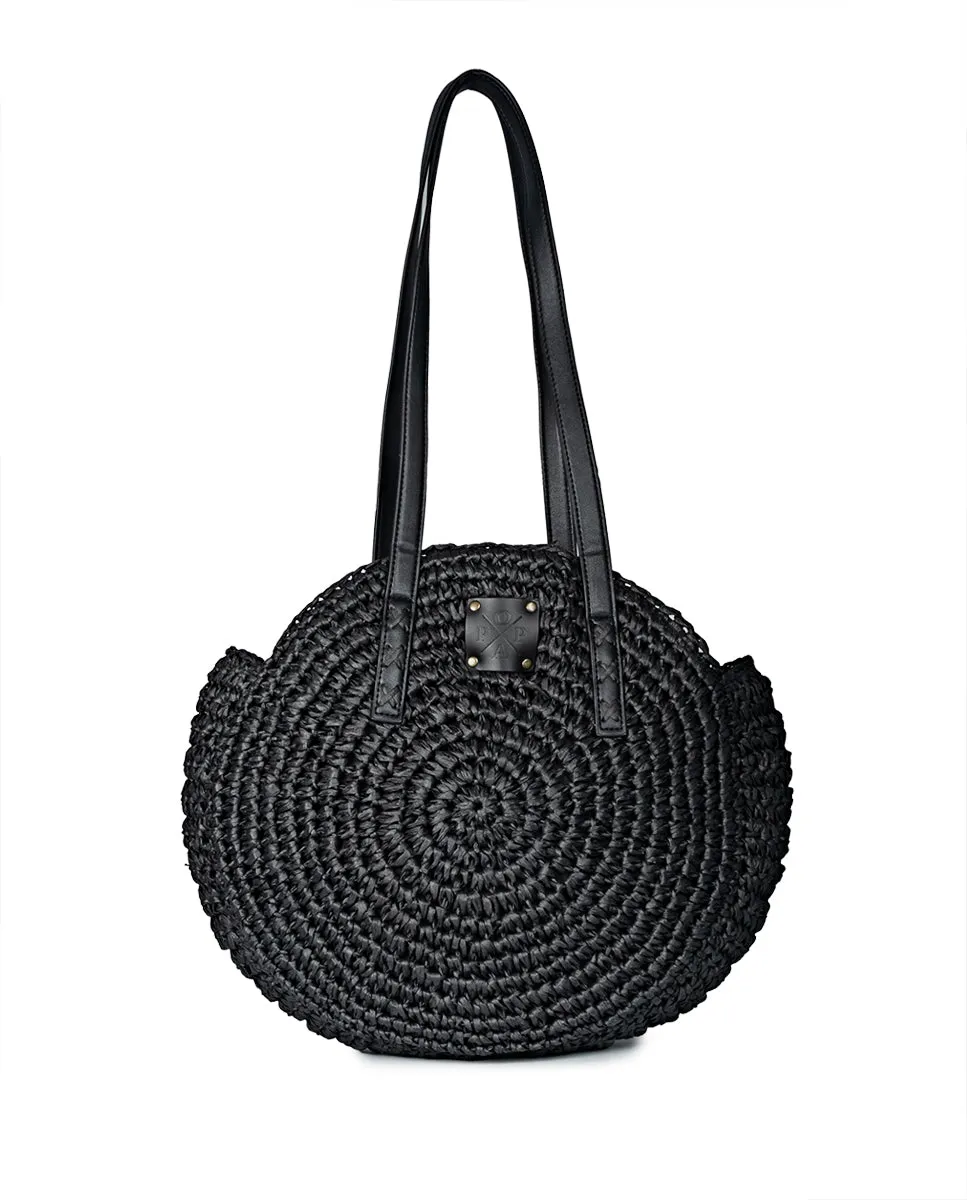 Bolso Luciana Rafia Negro