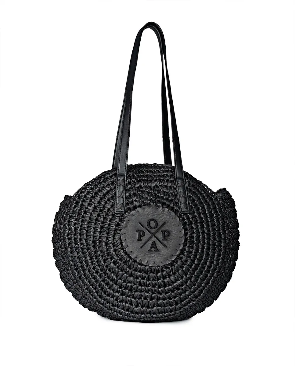 Bolso Luciana Rafia Negro