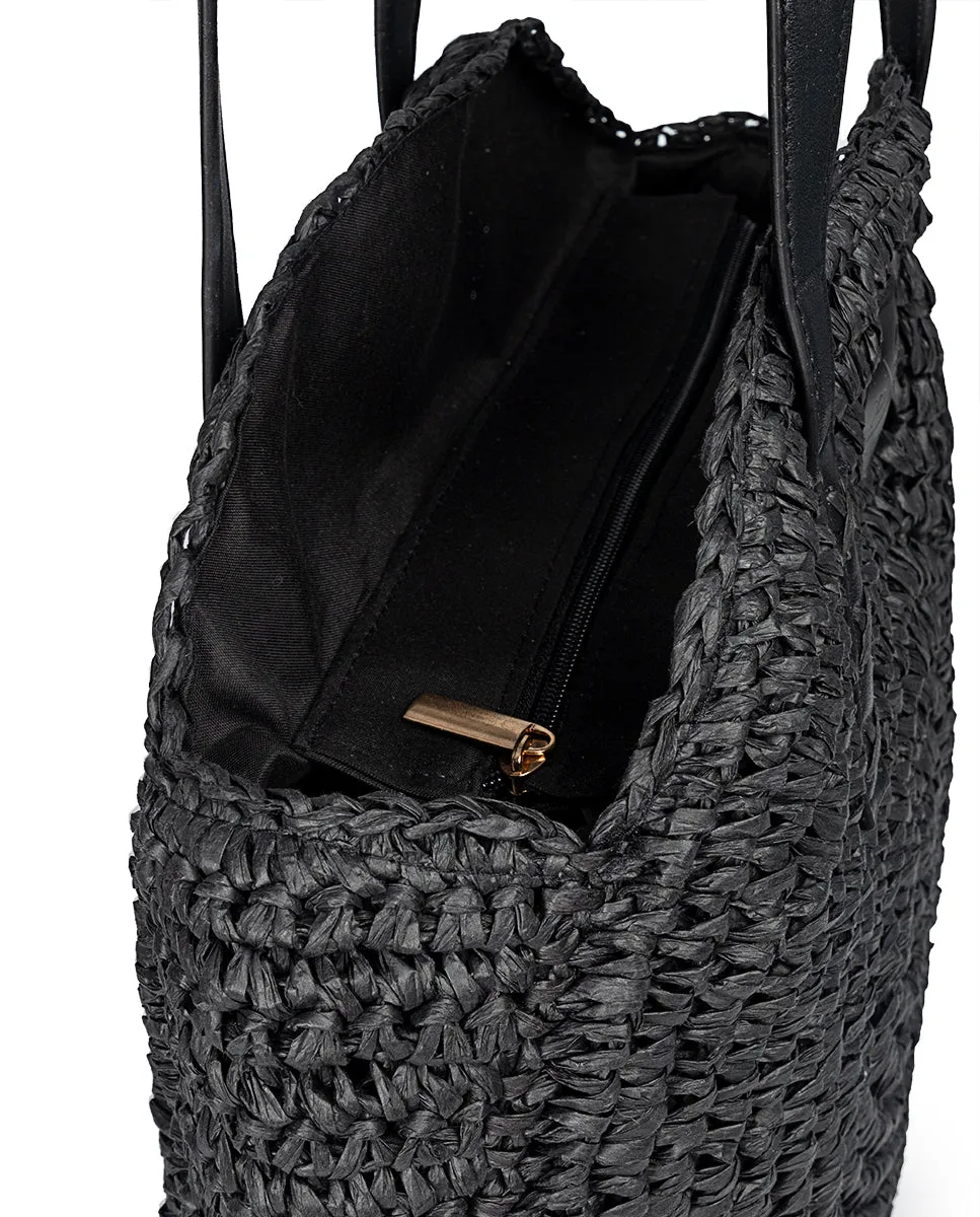 Bolso Luciana Rafia Negro