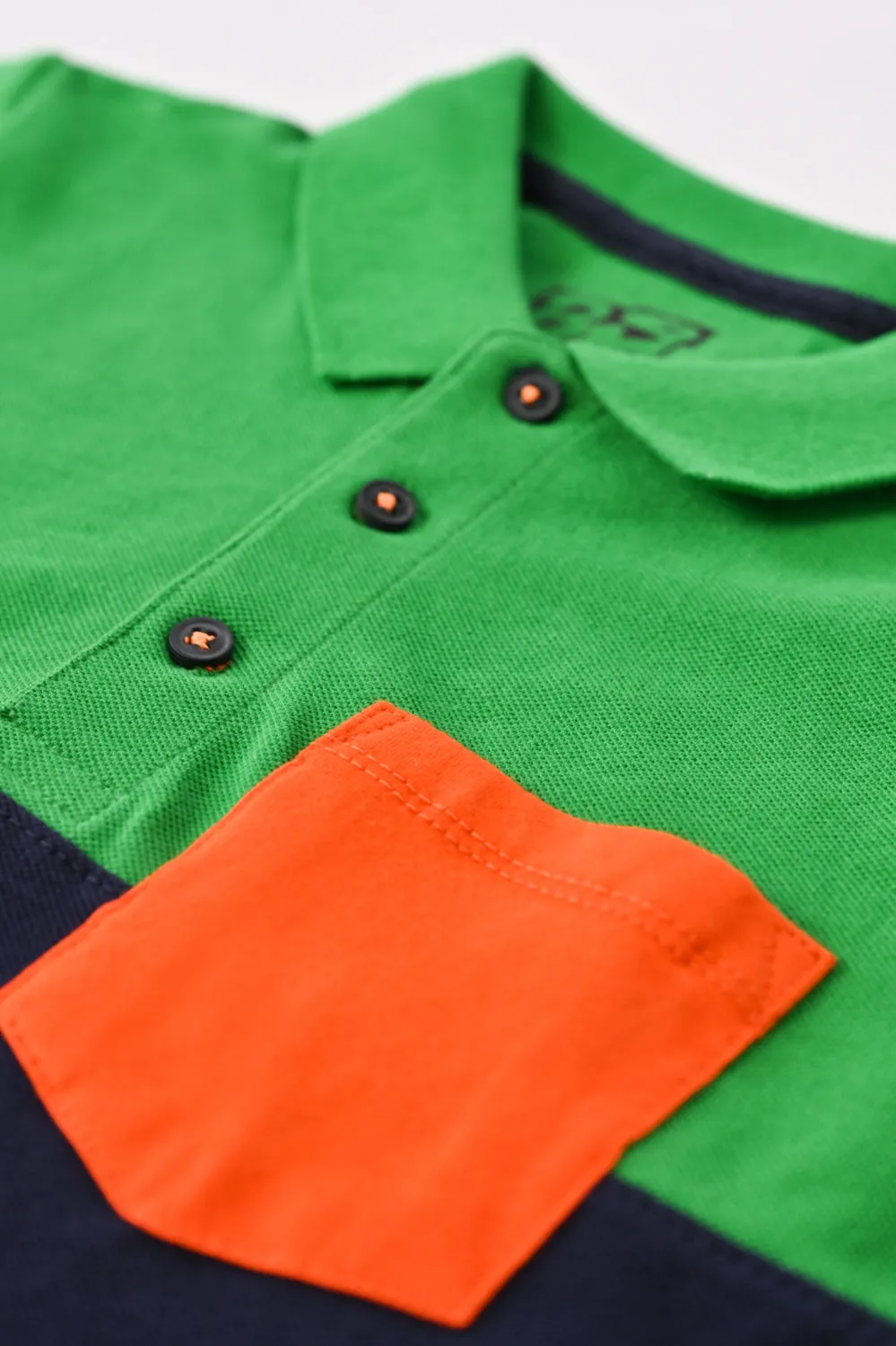 BOYS CONTRAST POCKET POLO