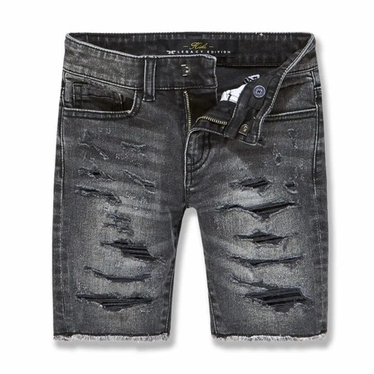 Boys Jordan Craig Abyss Denim Shorts (Black Shadow) J3185SB