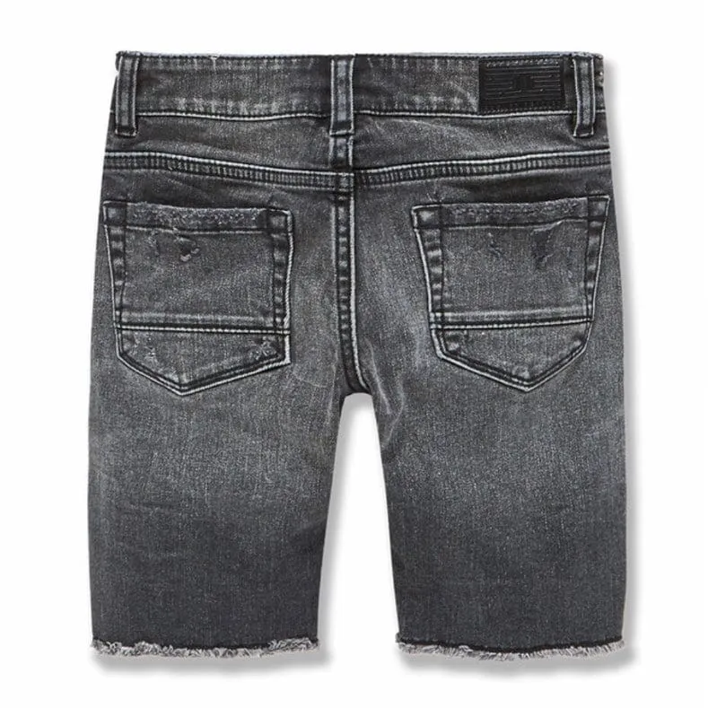 Boys Jordan Craig Abyss Denim Shorts (Black Shadow) J3185SB