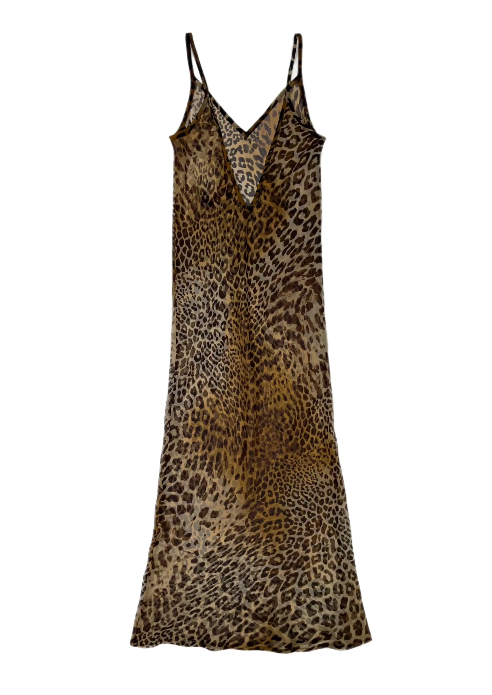 Charlotte Dress in Leopard Silk Chiffon