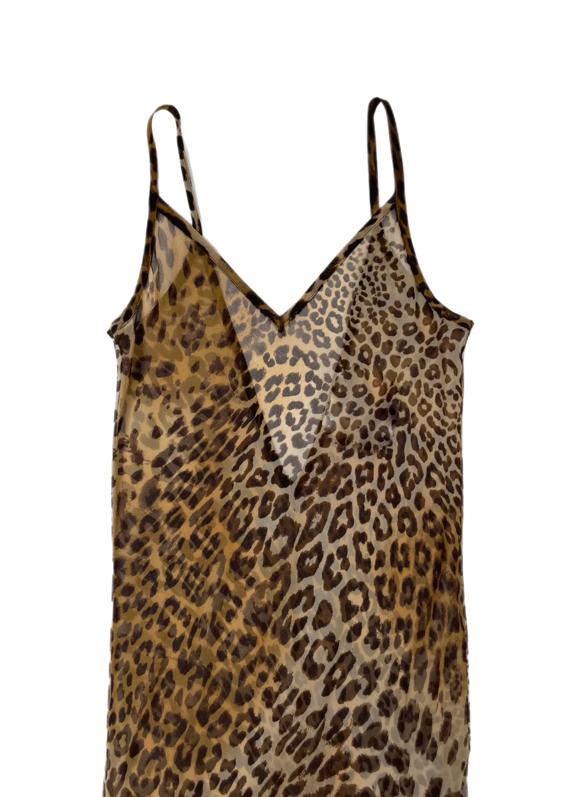 Charlotte Dress in Leopard Silk Chiffon