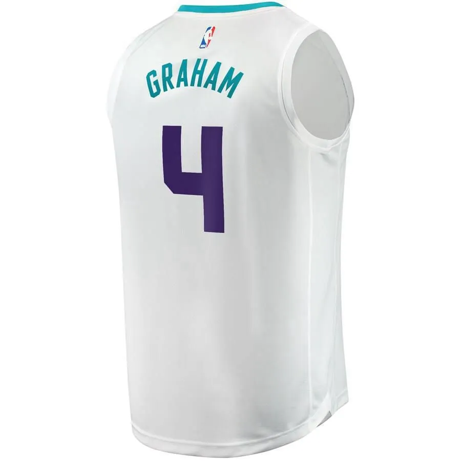 Charlotte Hornets Devonte Graham Fanatics Branded Replica Fast Break Player Association Jersey Kids - White | Ireland L1595W4