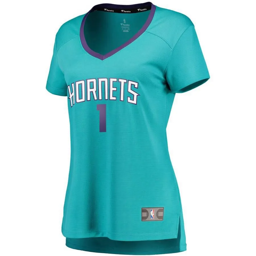 Charlotte Hornets Malik Monk Fanatics Branded Replica Fast Break Icon Jersey Womens - Blue | Ireland U1254I0