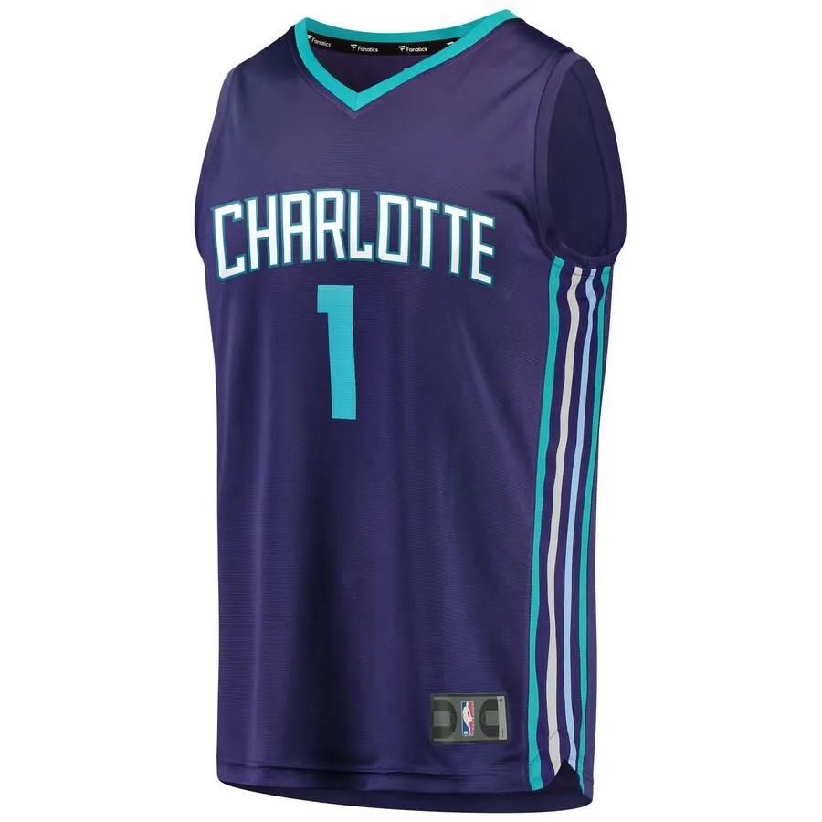 Charlotte Hornets Malik Monk Fanatics Branded Replica Fast Break Player Statement Jersey Kids - Purple | Ireland U3140B8