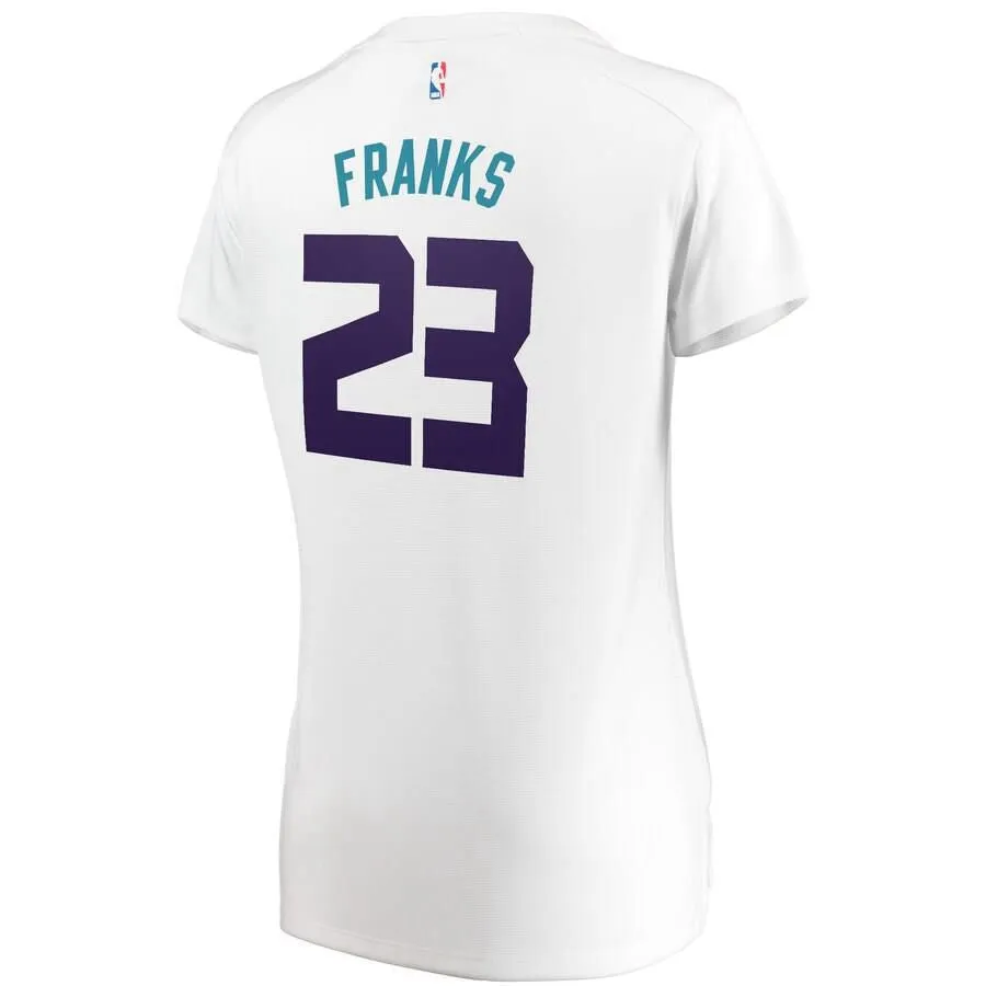 Charlotte Hornets Robert Franks Fanatics Branded Replica Fast Break Association Jersey Womens - White | Ireland L8910M2