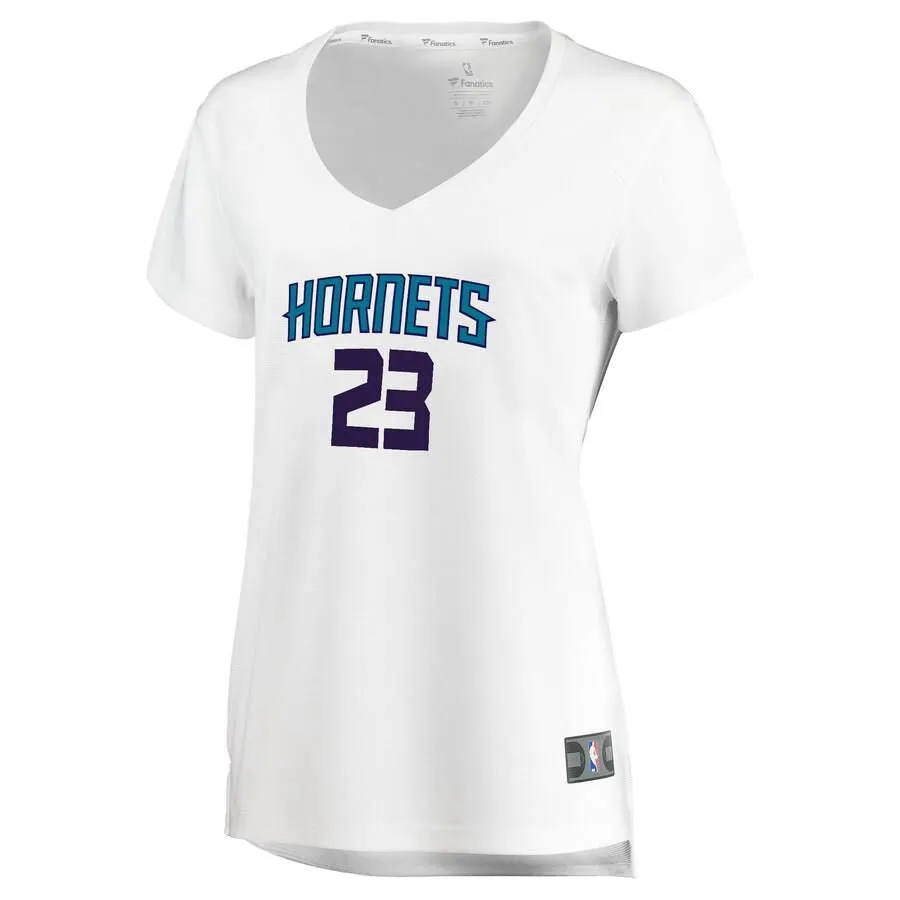 Charlotte Hornets Robert Franks Fanatics Branded Replica Fast Break Association Jersey Womens - White | Ireland L8910M2