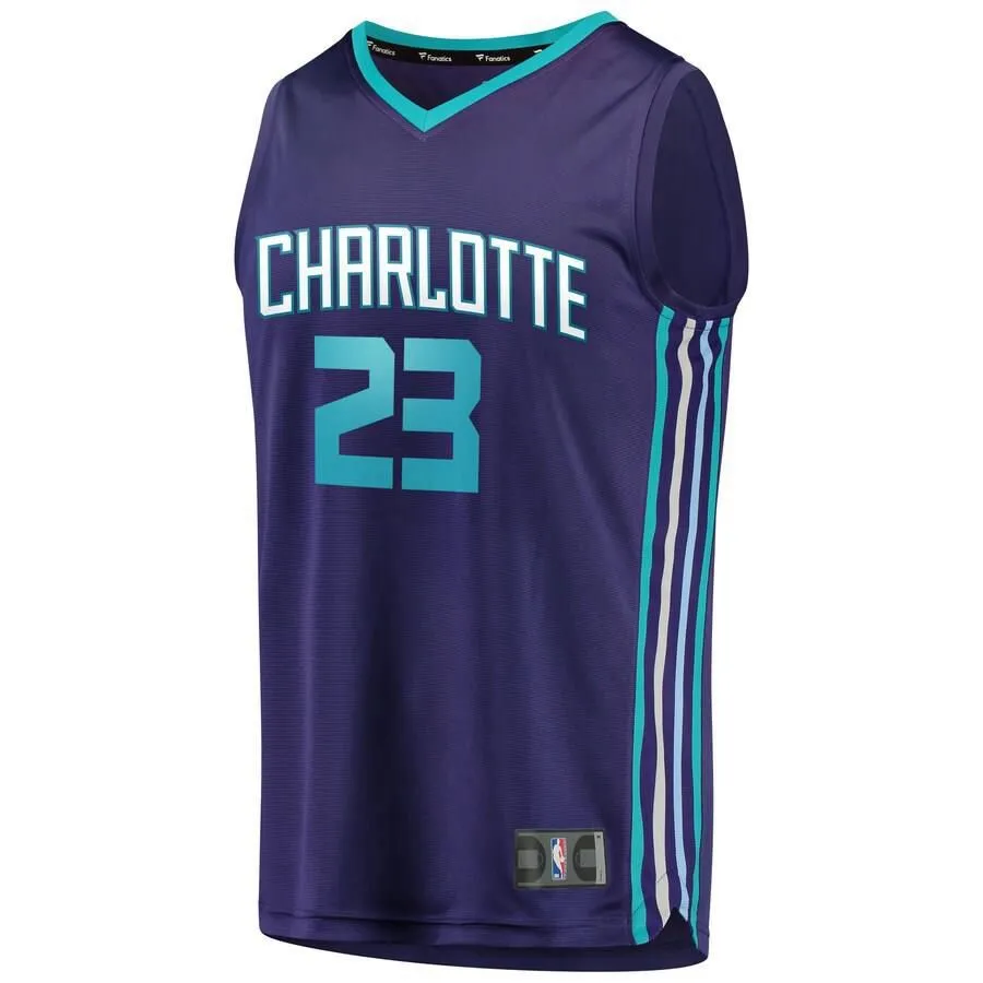 Charlotte Hornets Robert Franks Fanatics Branded Replica Fast Break Statement Jersey Kids - Purple | Ireland V3884H5