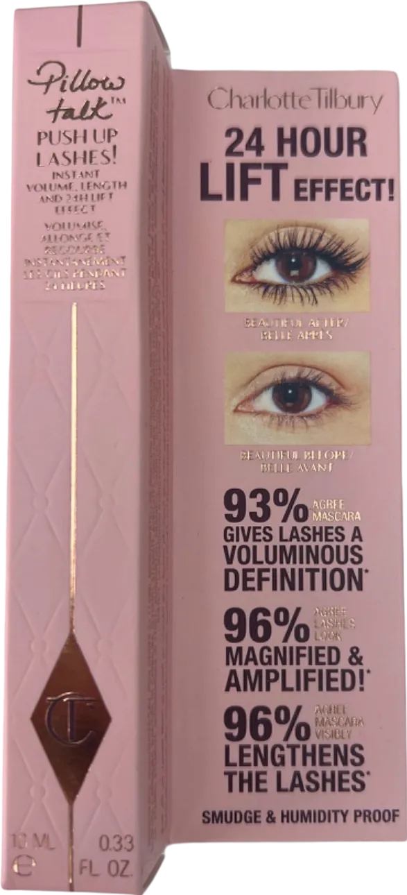 Charlotte Tilbury Pillow Talk Push Up Lashes! Mascara Super Black 10 mL