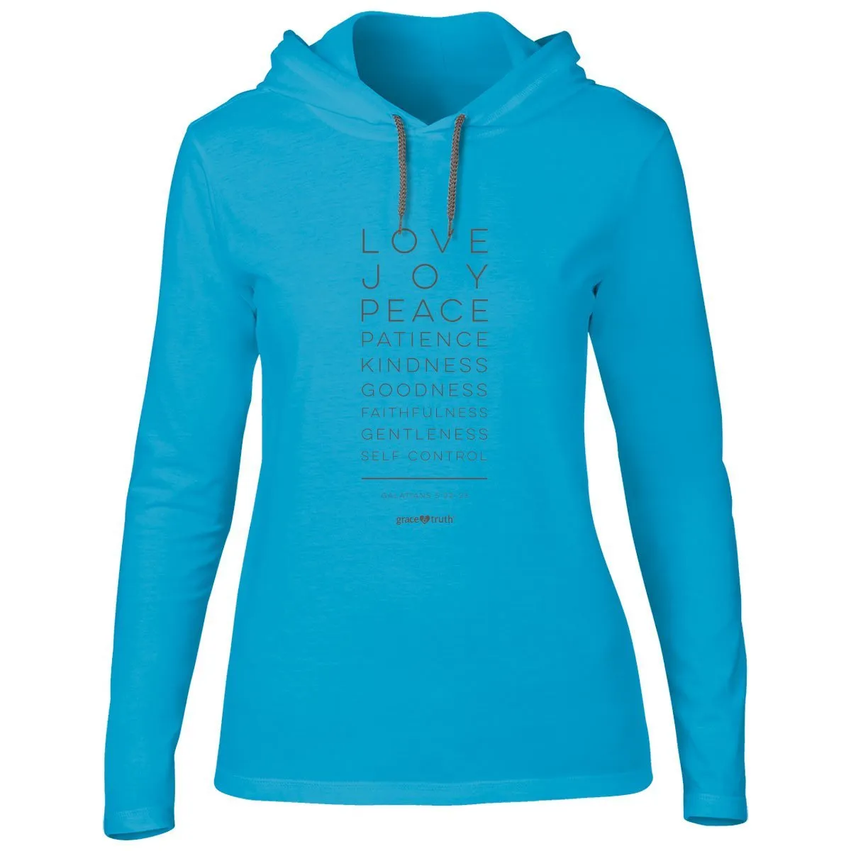 Cherished Girl Grace & Truth Fruit of the Spirit Love Joy Christian Long Sleeve Hoodie T Shirt