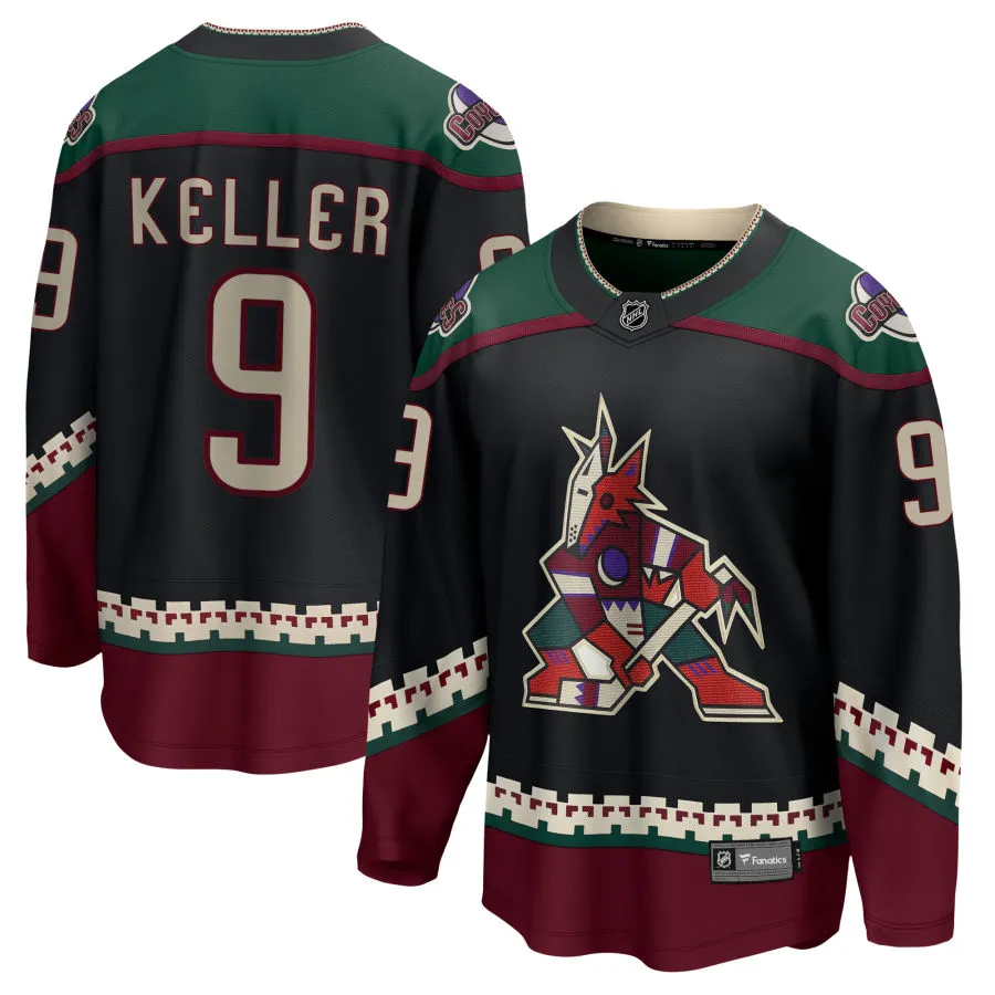 Clayton Keller Arizona Coyotes Fanatics Branded 2021/22 Home Breakaway Jersey - Black