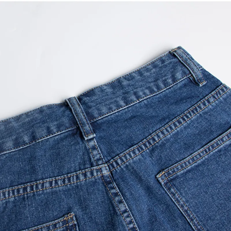 Cotton High Waist  Slim Jean Shorts