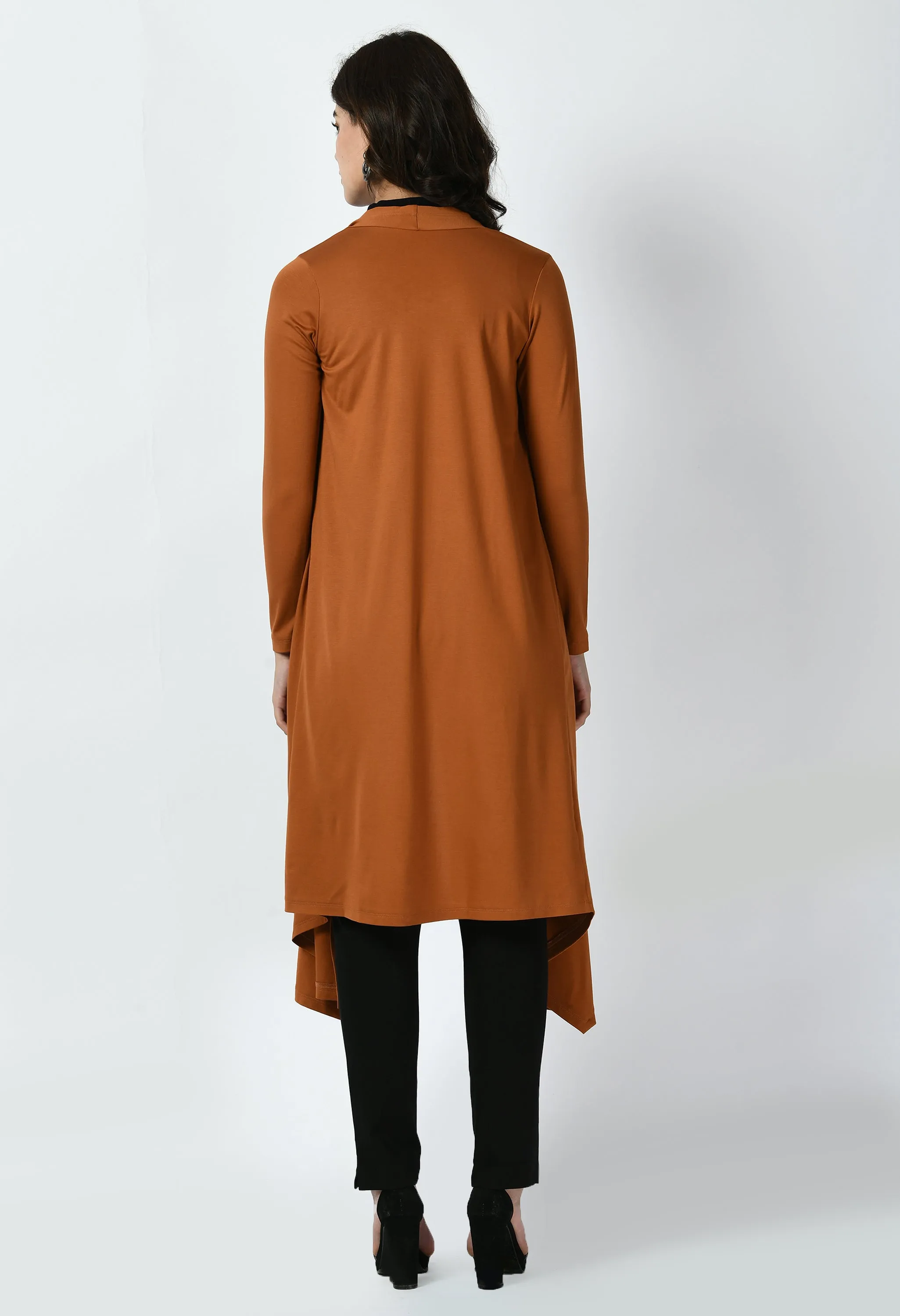 Exude Supreme Longline Shrug (Tan Brown)