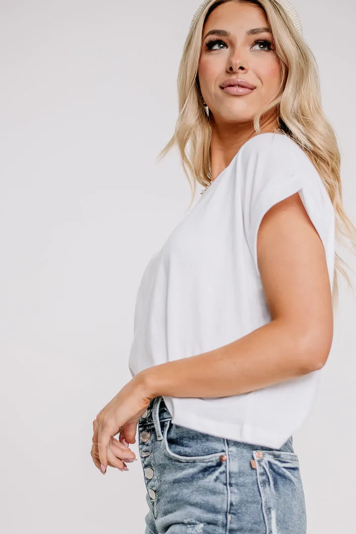 Feeling Divided Cropped Top | White