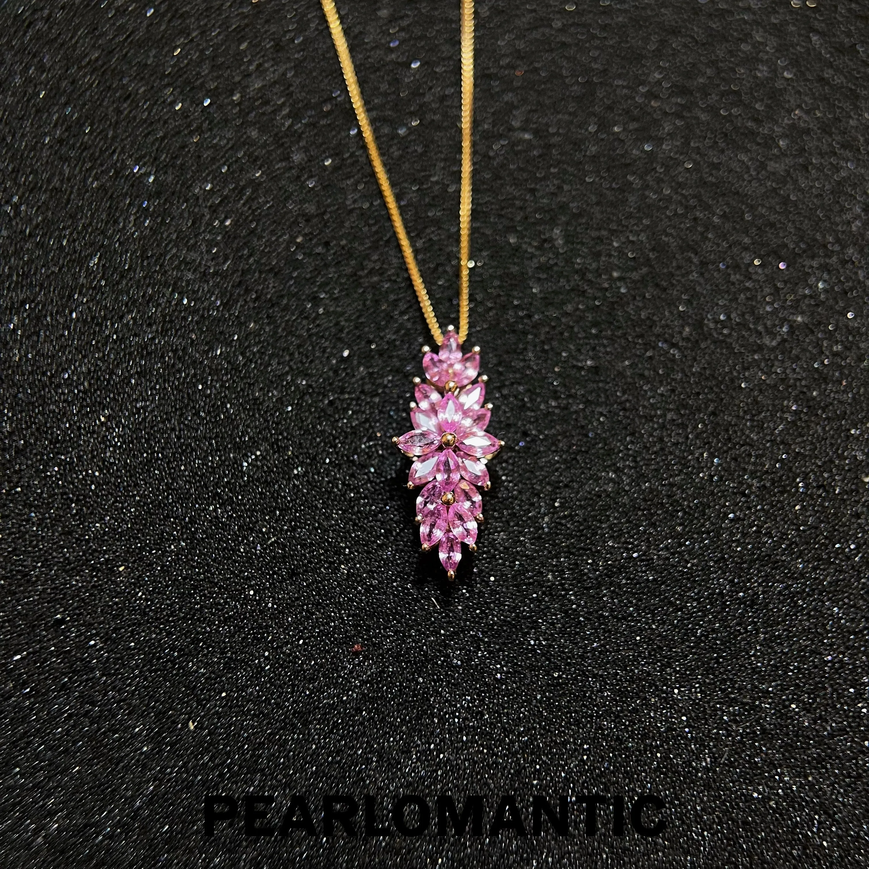 [Fine Jewelry] Japan-Made 18k Gold & 1.36ct Pink Sapphire Pendant w/ 14k Gold Chain