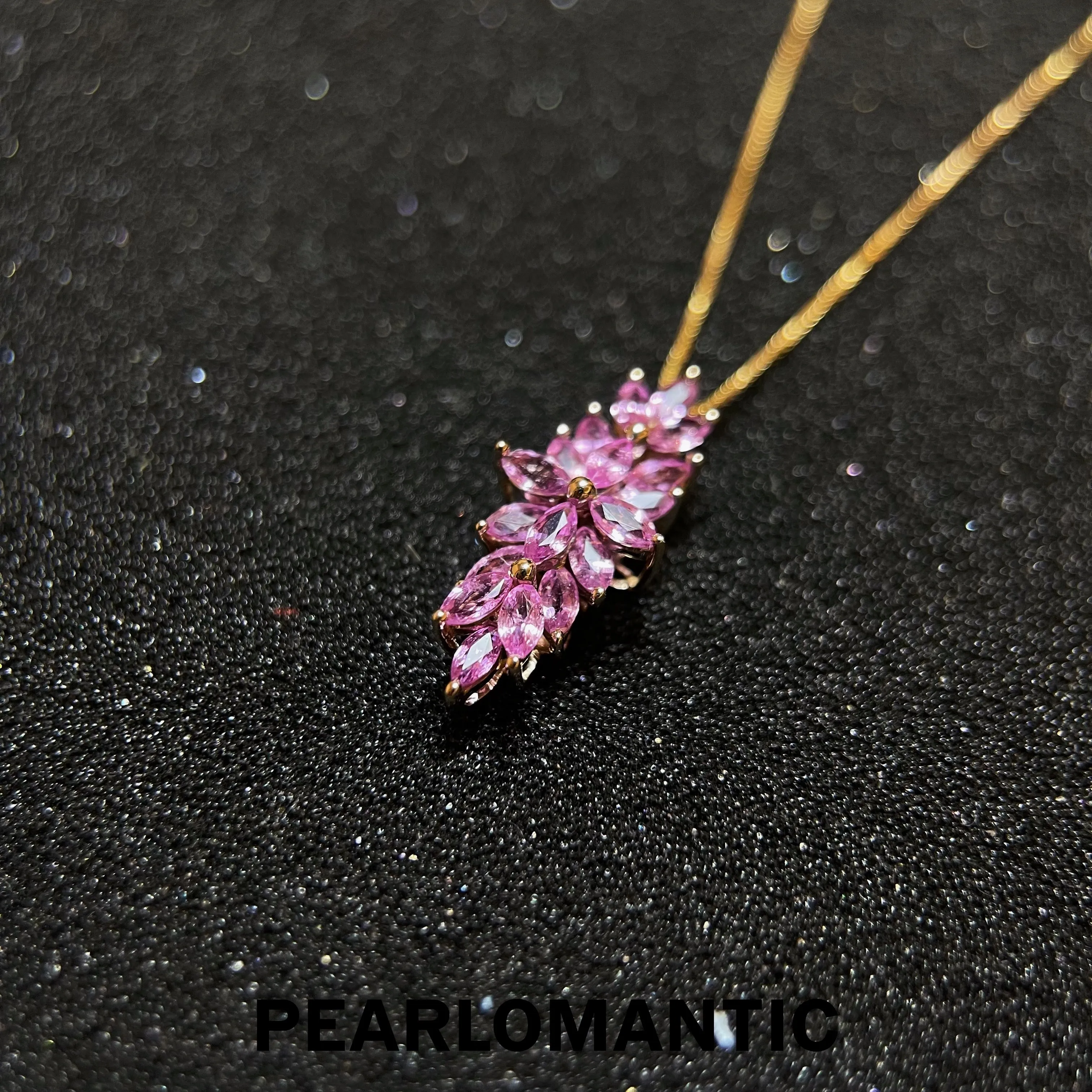 [Fine Jewelry] Japan-Made 18k Gold & 1.36ct Pink Sapphire Pendant w/ 14k Gold Chain