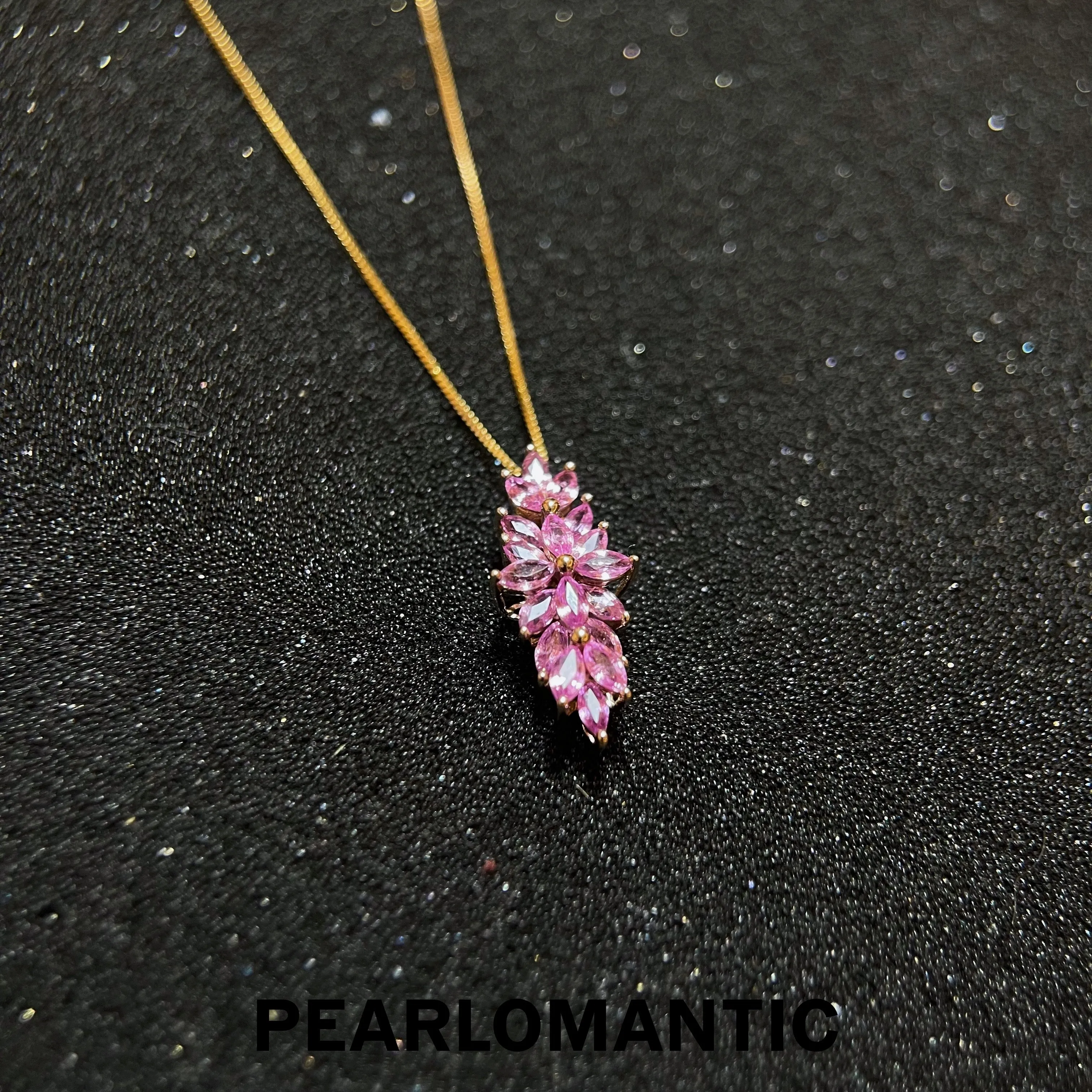 [Fine Jewelry] Japan-Made 18k Gold & 1.36ct Pink Sapphire Pendant w/ 14k Gold Chain