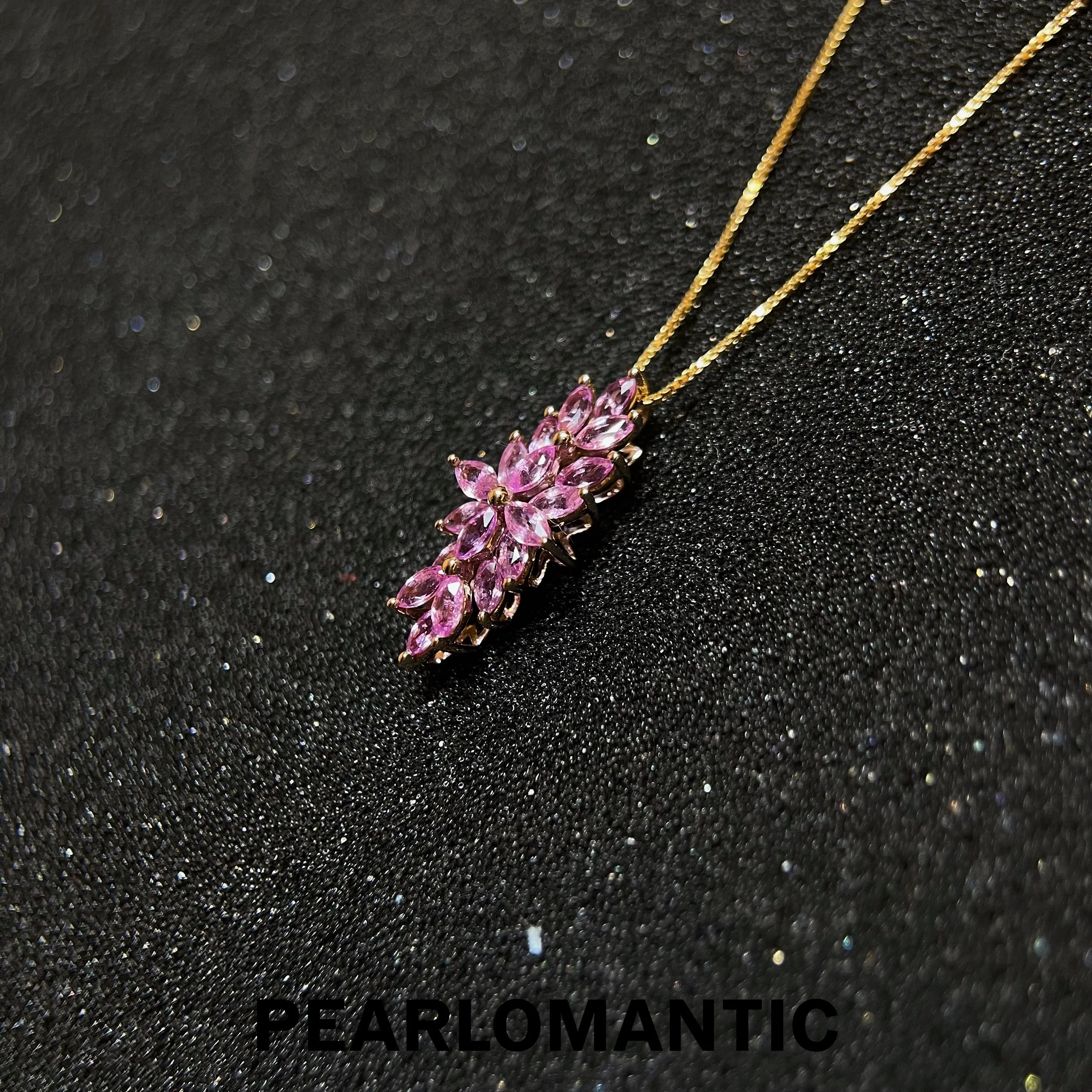 [Fine Jewelry] Japan-Made 18k Gold & 1.36ct Pink Sapphire Pendant w/ 14k Gold Chain