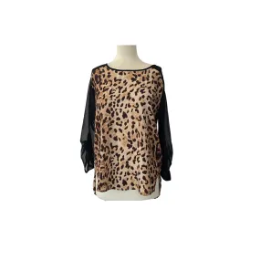 Forever 21 Brown & Black Cheetah Print Top | Gently Used |