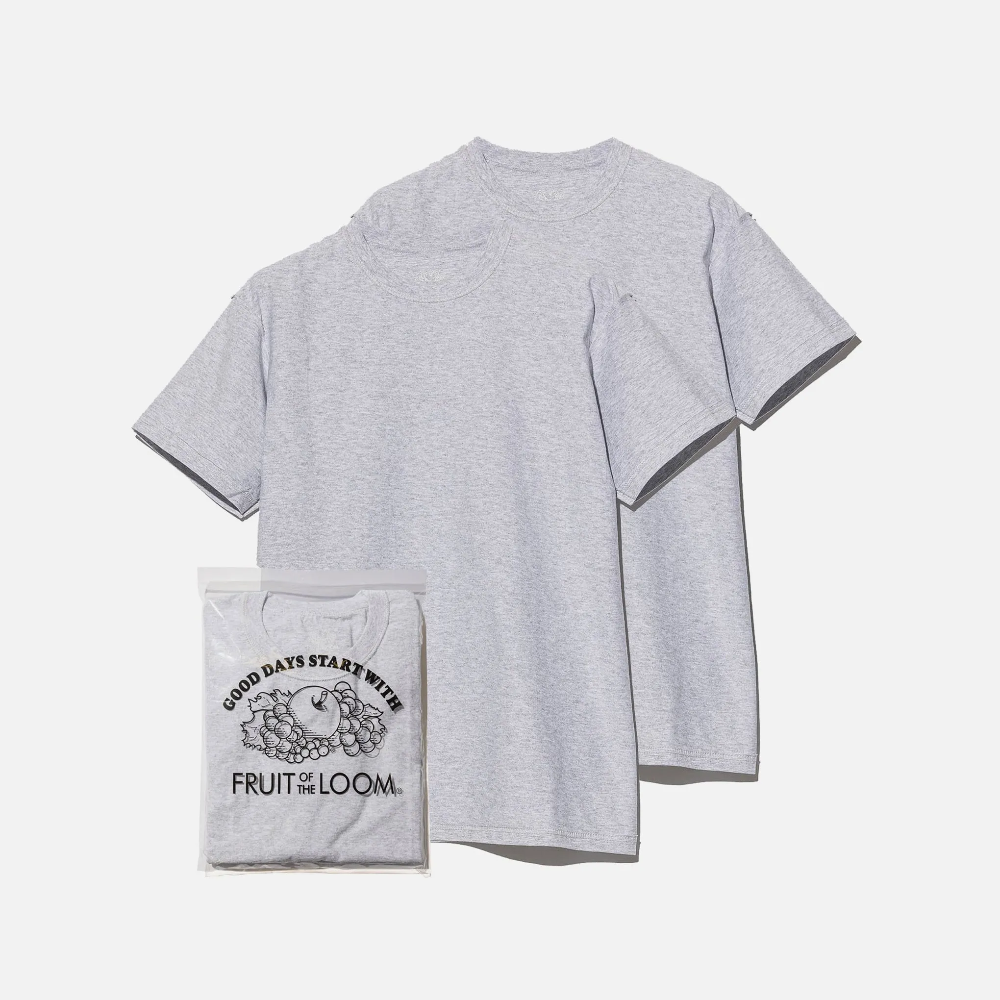 Fruit of the Loom x Unused T-shirt - Grey (2 Pack)