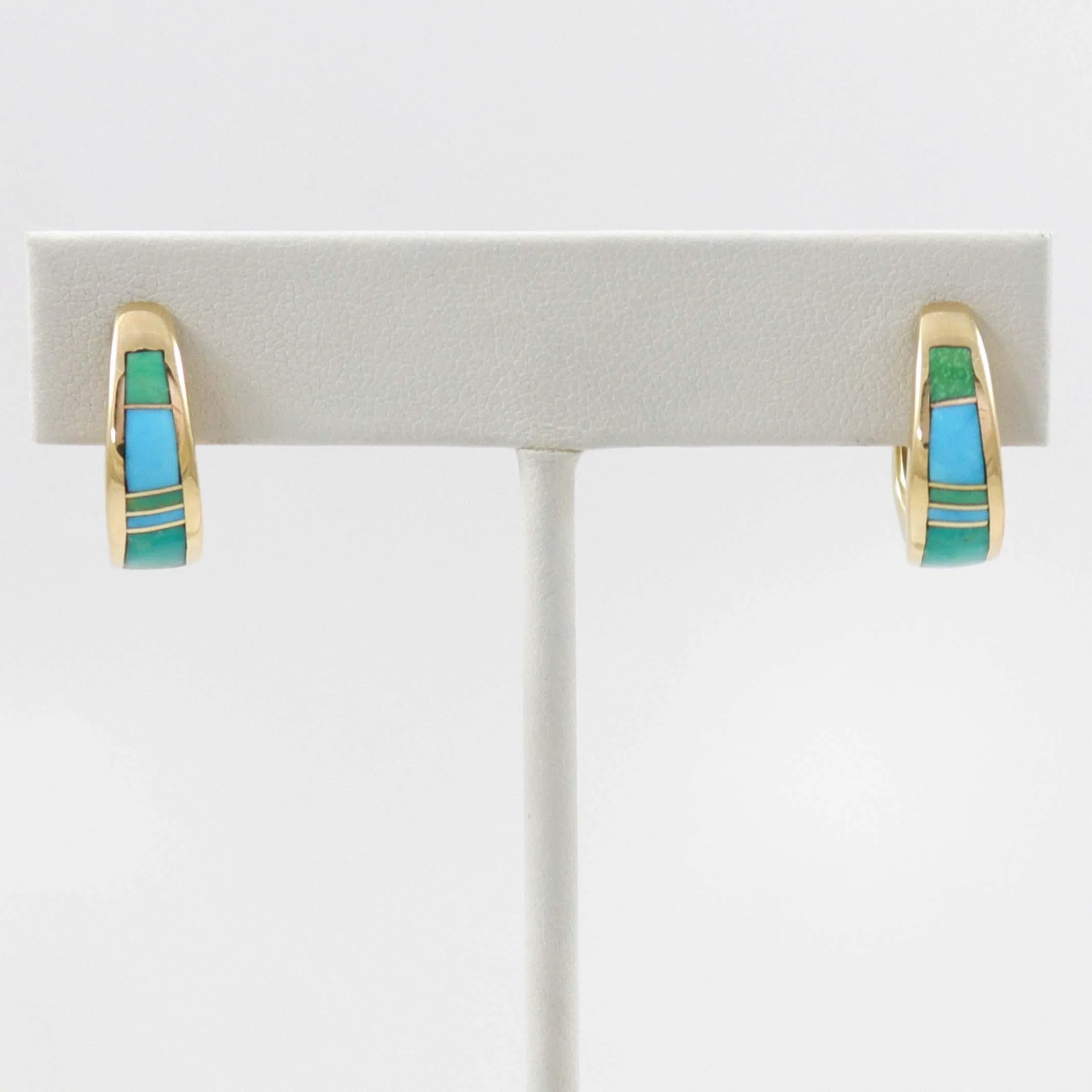 Gold Inlay Earrings