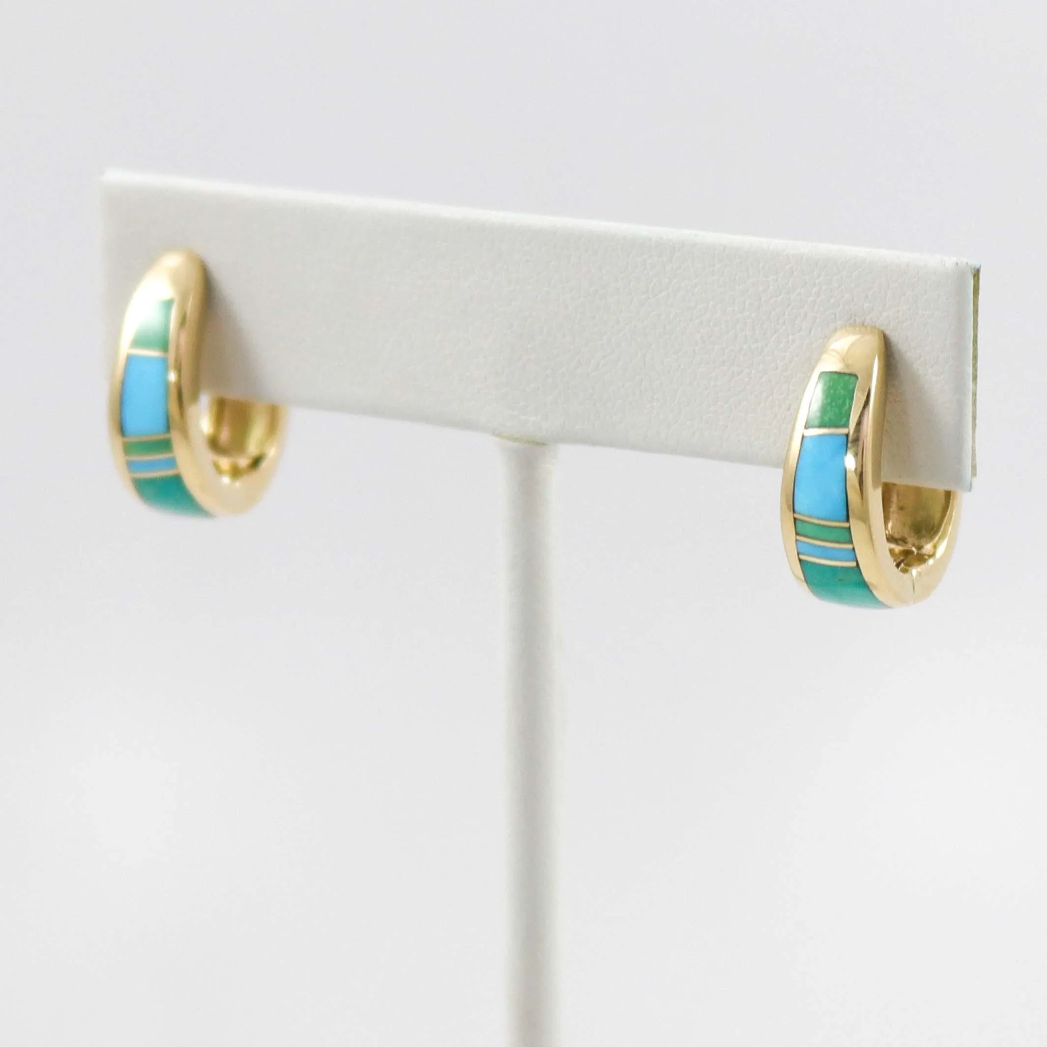 Gold Inlay Earrings