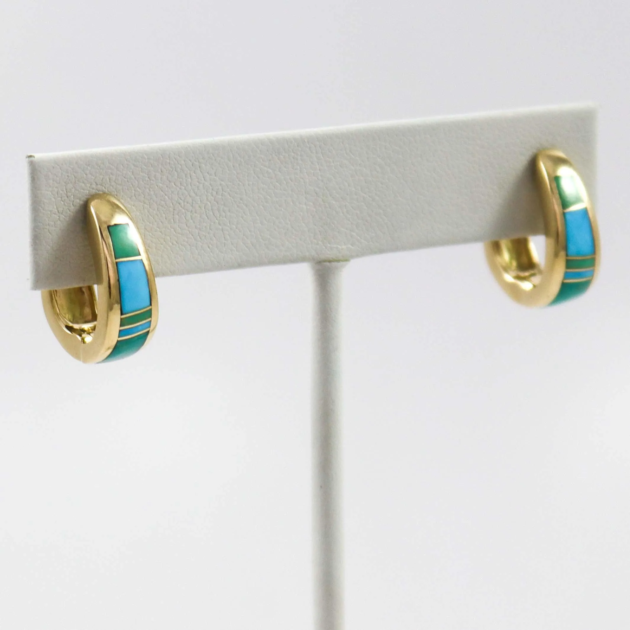 Gold Inlay Earrings