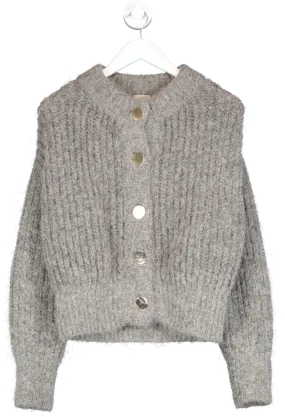 H&M Grey Alpaca Blend Chunky Cardigan UK S