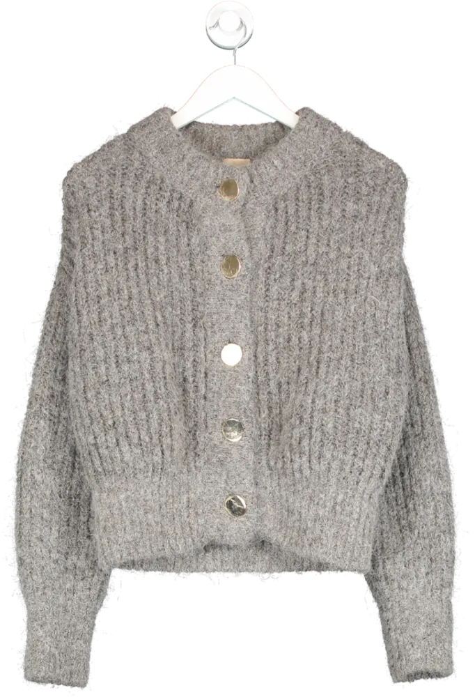 H&M Grey Alpaca Blend Chunky Cardigan UK S