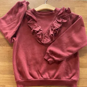 H&M Ruffle LS Crewneck 8/10