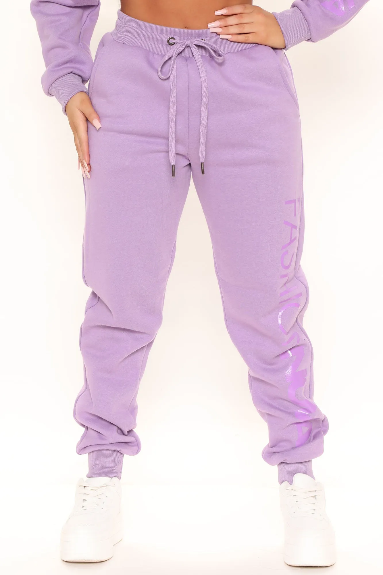 In My Fashion Nova Jogger Set - Purple