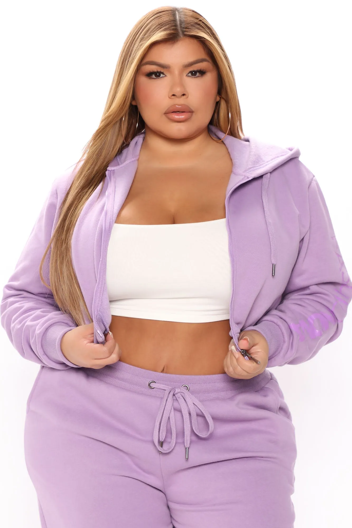 In My Fashion Nova Jogger Set - Purple