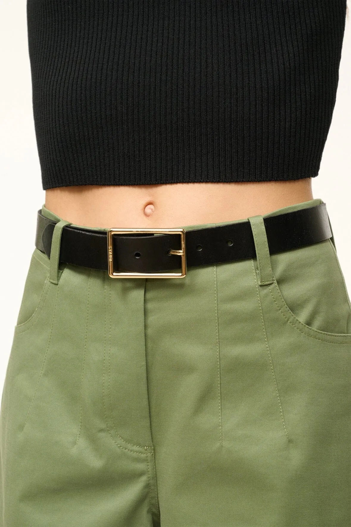 JEANS BELT | BLACK YELLOW GOLD